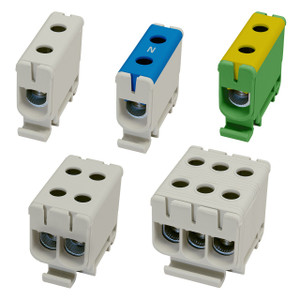 Distribution Blocks, 160A, suitable for wire size 2 - 50mm²