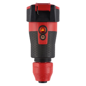 Professional SCHUKO Connector, Red, Lid, Voltage Indicator