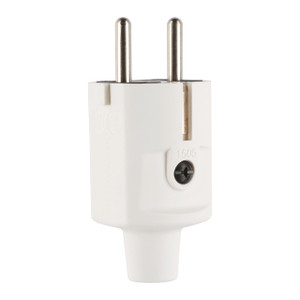 Compact SCHUKO & French/Belgian Plug, TPE, White