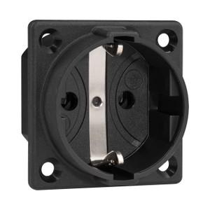 SCHUKO Socket Outlet, Black