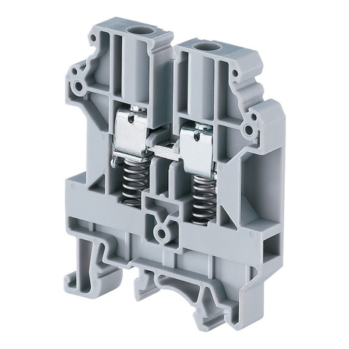 Screw clamp terminal block for 6mm² wire - Spring Loaded