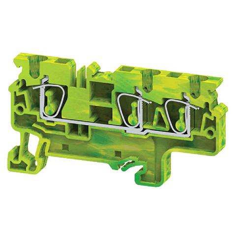 Spring Clamp Earth Terminal for 4mm² wire - 3 Connections