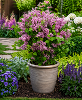 Syringa Meyeri Flowerfesta Pink, Patio Dwarf Lilac,  in 3L Pot, Highly Scented