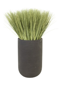 Grass in Black Fiberstone Floor Planter
