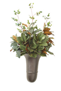 Magnolia Foliage in Wall Vase