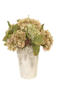 Preserved Hydrangea Mixed with Garden Flowers