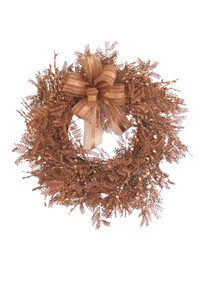 Brown-Copper Glitter Twig Wreath
