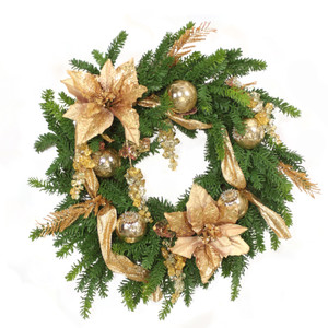 Gold Cypress Wreath with Cypress Foliage