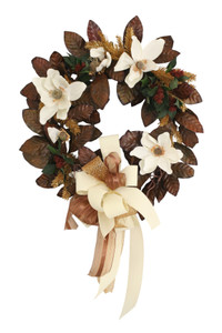 Magnolia Wreath with Gold Spruce
