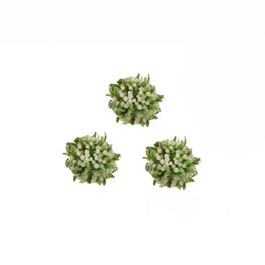 3 Hanging Mistletoe Balls With Ribbon
