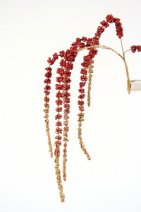 43" Hanging Burgundy and Gold Glittered Amaranthus Spray (Sold in Multiples of 12)