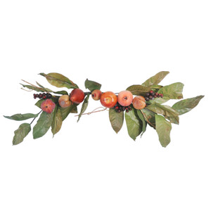 FRUIT AND NATURAL PRESERVED LEAVES SWAG - Set of 2