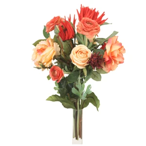 Bouquet of Red, Pink & Yellow Mixed Floral