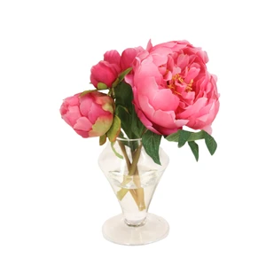 Beauty Peonies in Pedestal Vase