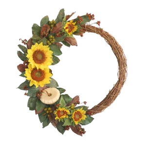 33" Sunflower,Berry, Squash Twig Wreath