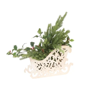 Decorative Sleigh adorned with Pine and Holly