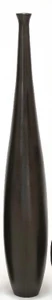 36" Slender  Vase in Black Finish