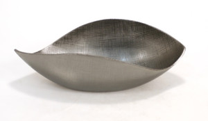 Cosmic Curved Bowl Textured Black Nickel Cosmic Tray