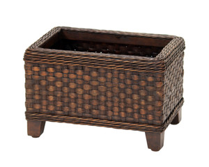 Rect Floor Planter Dd Splint Indian Spatter Brown