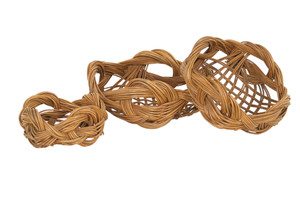 3 Piece set of Weaved Bread Baskets  13" , 11" and 8"