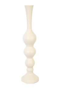 Bubble Vase White Wood 21.5"