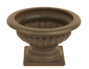 Low Compote Urn in Matte Black Wash
