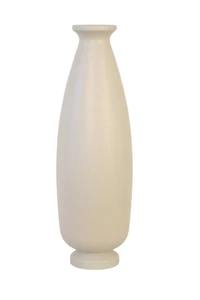 23"T WOOD VASE - White Finish