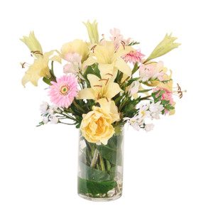 Garden Mix In Glass Vase