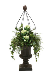Mixed Garden of Ivy, Fern and Kale in Classic Urn