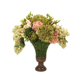 Hydrangea Mix in French Wire Urn