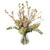 Pink Pear Blossom with Peegee Hydrangeas in Lg Rimmed Glass