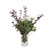 Brown Glittered Crown Stems Mixed with Greenery in Glass Vase