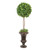 Round Topiary in Brown Urn