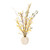 Yellow Forsythia in White Pumpkin Shaped Planter