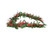 Pine Garland Decorated with Red Berries Pine Cones and Plaid Ribbon