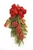 Christmas Swag With Red Christmas Orn and Red Velvet Ribbon