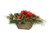 Mixed Pine With Berries And Amaryllis In Box Planter