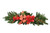 Red Poinsettia with Houndstooth Gold And Red Tablescape