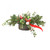 Green Pine and Holly Arrangement with Red Ribbon