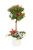 Pine Topiary with Accents of Red in White Planter