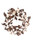 16" White and Brown Cotton Wreath