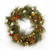 Large Pine Wreath with Green Brown Hydrangea's,Banski and Cotton and Pine Cones