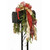 Mailbox Garland Adorned with Red Jeweled Ornaments, Gold Glittered Ribbon and Red Glitter Ribbon