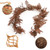 Designer Ornament Group featuring 17 Assorted Bronze Gold and Glass Ornaments with Bronze Garland