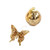Designer Ornament Group featuring 12-  Mercury Gold Ornaments with 12- Gold Butterflies