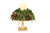 Pine, Gold Spray and Pine Cones on Gold Cake Plate