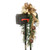 Mailbox Garland with Gold and Brown Ornaments and Leopard Ribbon