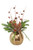 Pumpkin Vase With Pine And Bronze Poinsettia