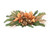 Pine Tablescape With Bronze Poinsettias And Ribbon