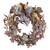 Frosted Wreath with Gold Cedar Accents and Ribbon